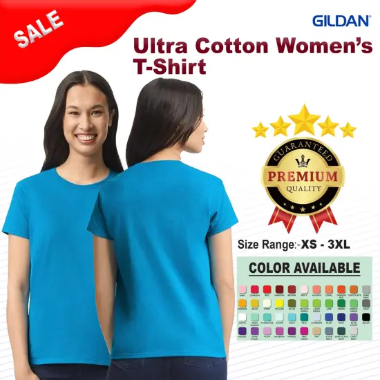Gildan® Ultra Cotton Women’s Crewneck Short Sleeve T-Shirt Sport grey {2}