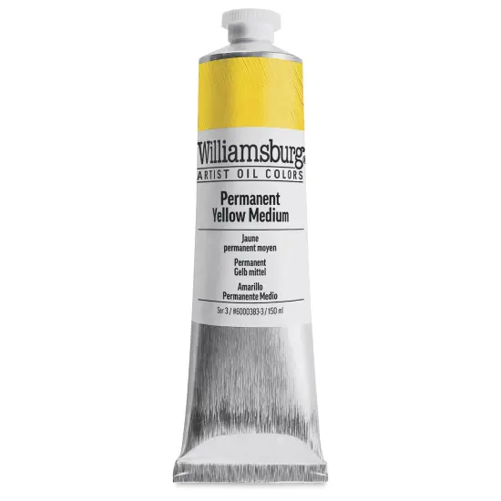 Williamsburg Handmade Oil Paint - Permanent Yellow Medium, 150 ml tube {2}