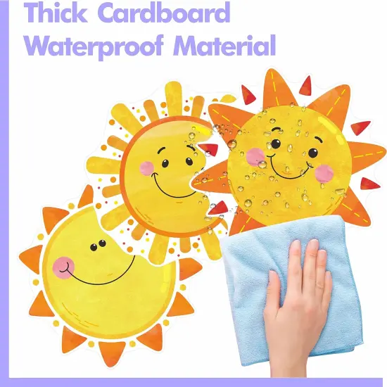 60 PCS Sun Cutouts, 10 Designs Bulletin Board Decoration Sun Cut-Outs DIY Crafts Project Summer {3}