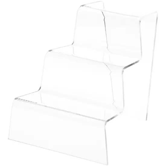 Plymor Clear Acrylic Tapered Display Stairs, 6.5" H x 6" W x 7" D {2}