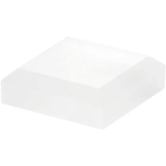 Plymor Frosted Acrylic Square Beveled Display Base, 1.5" W x 1.5" D x 0.5" H {2}