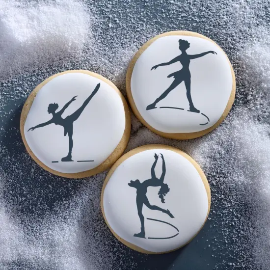 Figure Skaters Cookie Stencil Set | Cookie Decorating Tools | Baking Stencils for Royal Icing, Airbrush, Dusting Powder | Reusable Plastic Food Grade Stencil for Cookies | Easy to Use & Clean Cookie Stencil | C969 by Designer Stencils {2}