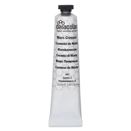 Ceracolors Waterborne Wax Paint - Mars Crimson, 50 ml {1}