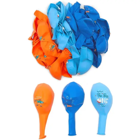 The Big One Balloons for 1st Birthday Party, Ofishally 1 Decorations (61 Pieces) Multicolor {5}