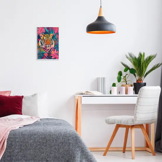 Stupell Industries Tropical Tiger Among Leaves Wall Plaque Design by LSR Design Studio {2}