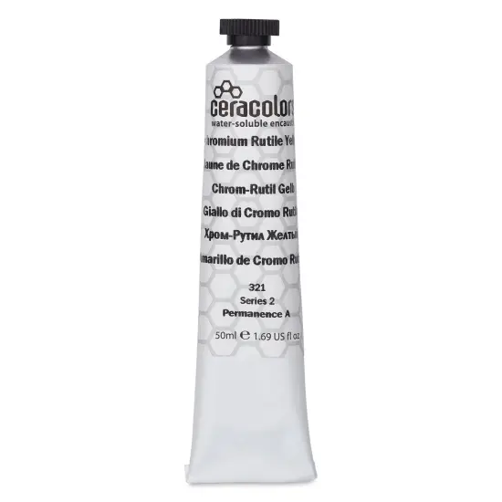 Ceracolors Waterborne Wax Paint - Chromium Rutile Yellow, 50 ml {1}