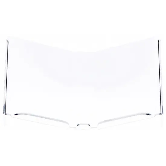 Plymor Clear Acrylic Open Book Display Stand with 1" Ledge, Tilted {2}