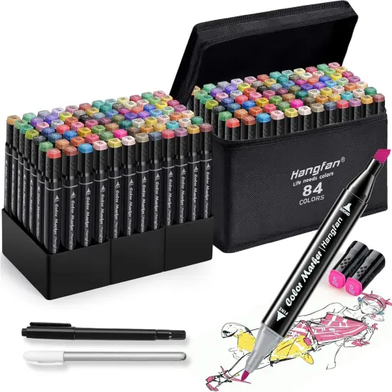 4 Colors Dual Tip Coloring Markers {1}