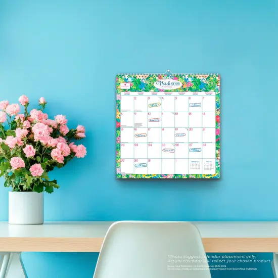 House of Turnowsky OFFICIAL | 2026 12 x 12 Inch (Hanging) Monthly Square Wire-O Calendar | Sticker Sheet {5}