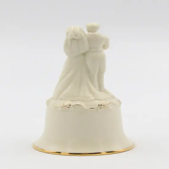 Ceramic 50th Anniversary Wedding Couple Bell, Anniversary Party Decor, Gift for Friends, Gift for Parents {4}
