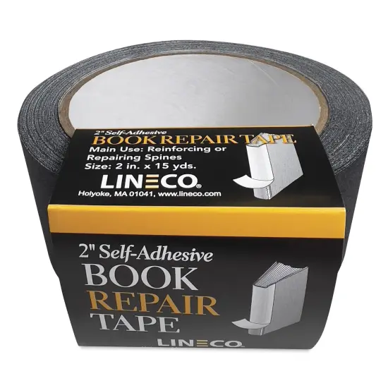 Lineco Spine Repair Tape - 2" x 15 yards, Black, Cloth {2}