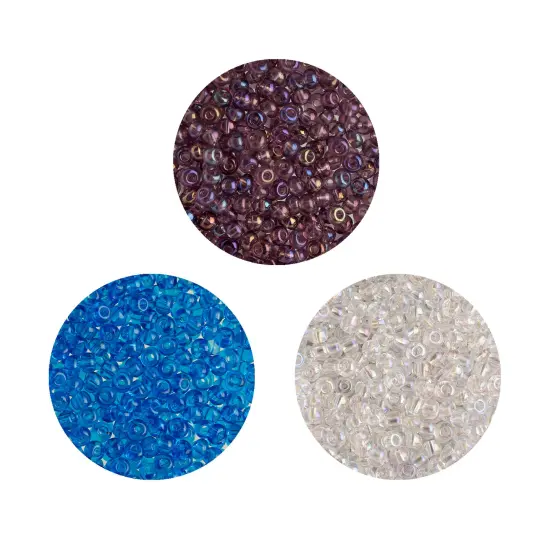 John Bead 6/0 Transparent Czech Glass Seed Beads, 100g Crystal Iris {5}