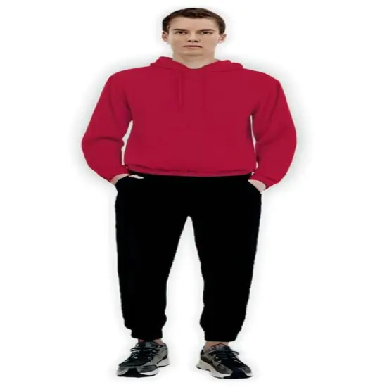 Gildan&reg; DryBlend Crew Neck Long Sleeve Hooded Sweatshirt Red {1}