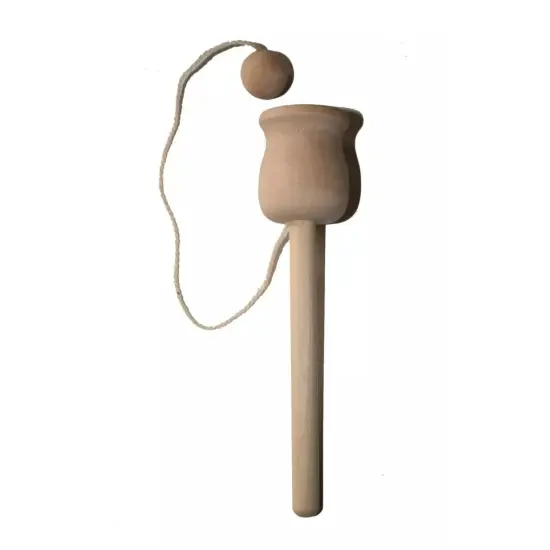 Kitcheniva Plop In The Top A Classic Ball And Cup Old Time Wooden Kids Toy Party Favors Pink {4}