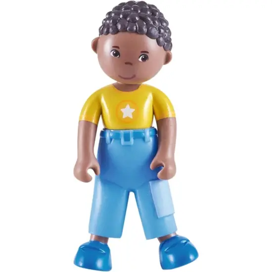 HABA Little Friends Erik - 4" Black Boy Dollhouse Toy Figure Multicolor {3}