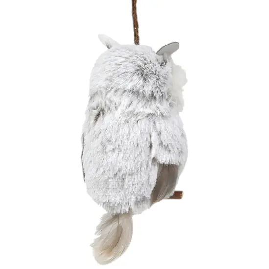 Brown and White Owl Ornament - Ears Out {2}