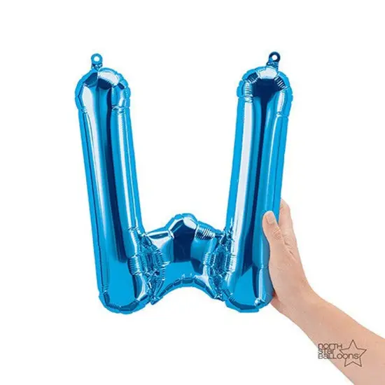 NorthStar Balloons&reg; 16 Inch Letter W Blue Air Fill Only {1}