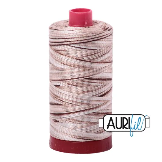 Biscotti - Variegated (4666) | 12wt Large Spool (325M / 356Y) | Aurifil Thread {1}