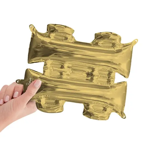 Anagram&reg; 16 Inch Symbol Hashtag White Gold Air Fill Only {5}