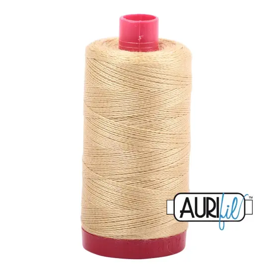Very Light Brass (2915) | 12wt Large Spool (325M / 356Y) | Aurifil Thread {1}