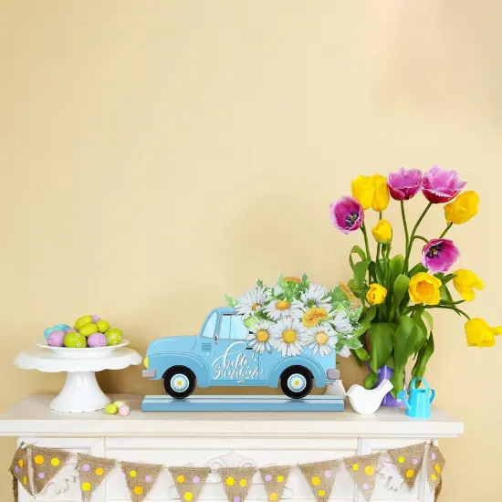 4 Pcs Hello Spring Table Decorations Spring Easter Table Centerpieces {5}