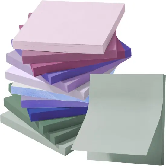 Colorful Sticky Notes, 12 Pads, Mute Colors Sticky Notes Bulk, Sticky Note, Self-Stick Note Pads {1}