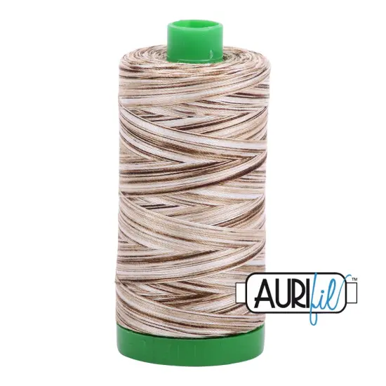 Nutty Nougat - Variegated (4667) | 40wt Large Spool (1000M / 1094Y) | Aurifil Thread {1}