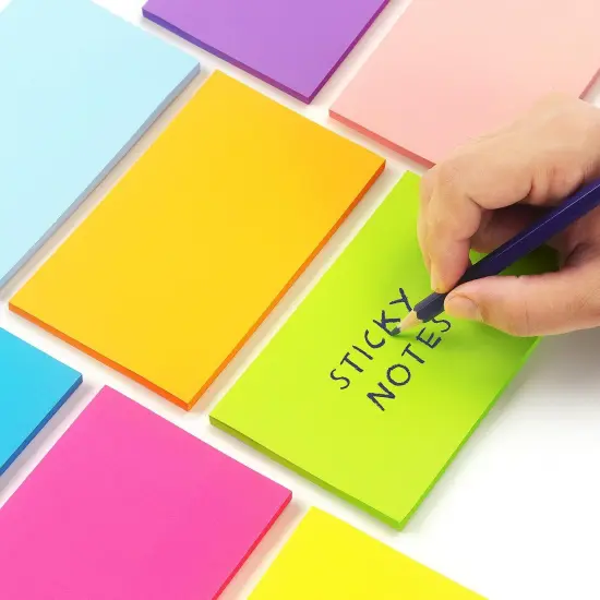 Sticky Notes Bright Colors Self-Stick Pads 8 Packs 400 Sheets {3}