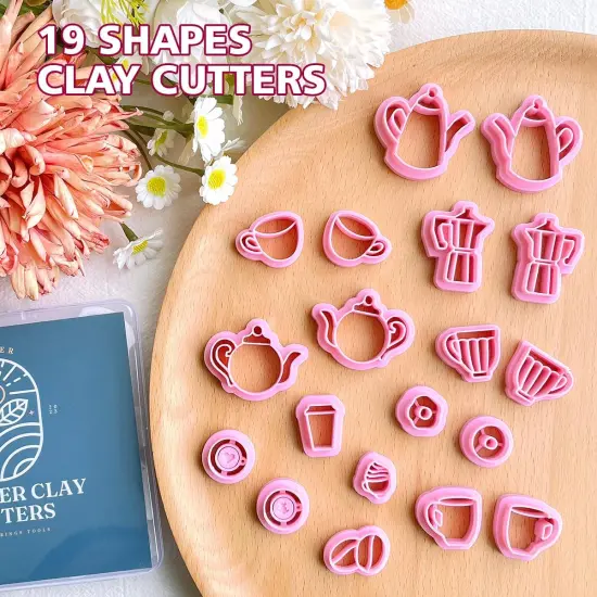 Coffee Polymer Clay Cutters, 19 Shapes Afternoon Tea Clay Cutter {3}