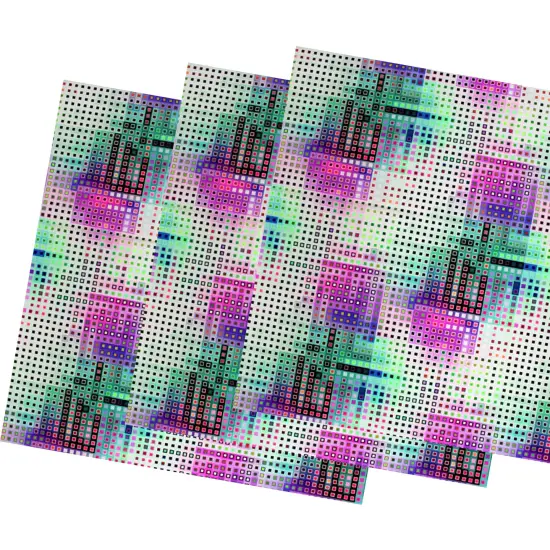 Digital Tetris Printed Spandex Fabric {5}