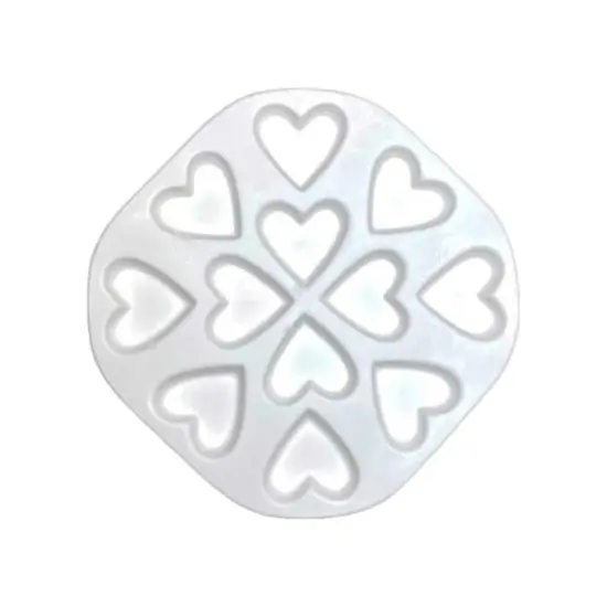 9.25" x 7.25" x 1.5" 12 Hearts Glass Fusing Kiln Mold {2}
