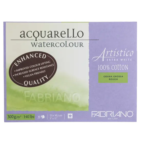 Fabriano Artistico Extra White Watercolor Block, 140 lb./300 gsm {1}