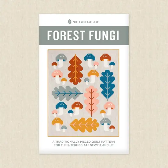 Forest Fungi Quilt (ppp 35) | Pen and Paper Patterns | Sewing Pattern {1}