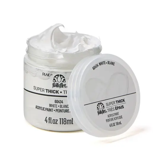 FolkArt Super Thick Acrylic Paint White 4 oz {4}