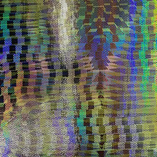 1 Yard Hologram Dazzle Puzzle Poly Spandex Fabric 58/60 Inch Width Lime {1}