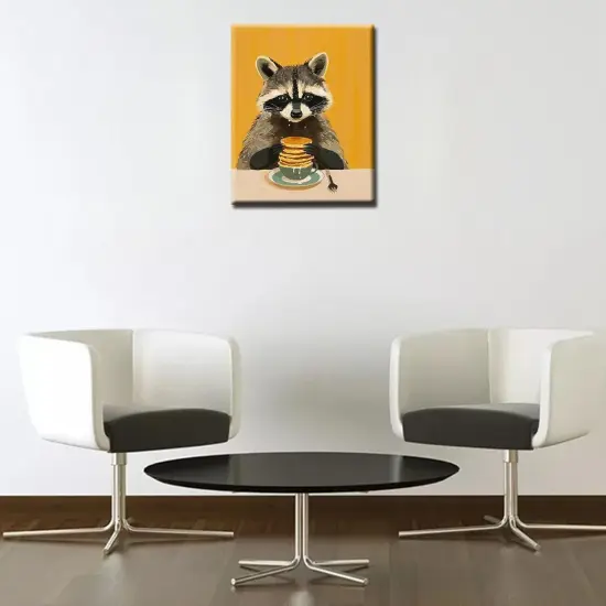 Raccoons Eating Muffins Paints by Numbers {2}