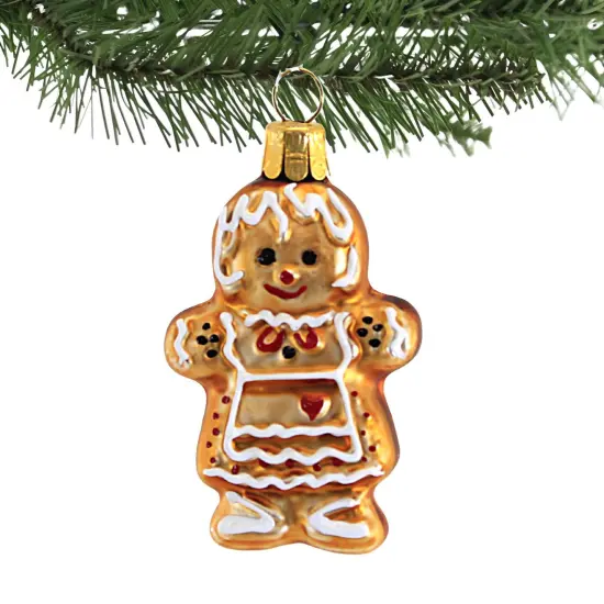 Golden Bell Collection 2.75 In Czech Gingerbread Girl Christmas Tree Ornament , Christmas Decor Christmas Cookie Brown {3}