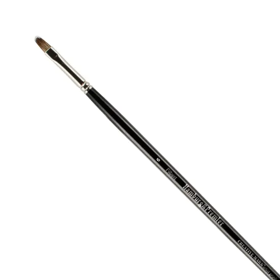 Creative Mark Hamburg Premiere Professional Oil Painting Brushes - Filbert #6 Oil Paint Brush - Handmade in Germany, Natural & Synthetic Hair Blend, Long Triple-Lacquered Birch Handle {1}