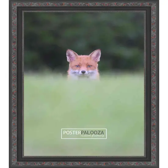 Antique Red Picture Frame - UV Acrylic, Foam Board Backing, Hanging Hardware {1}