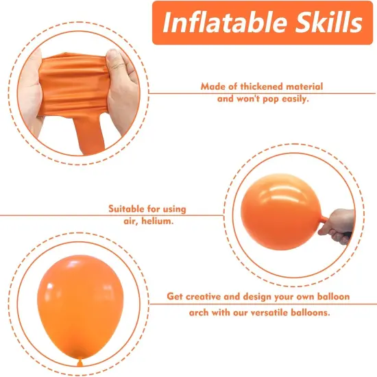 102PCS Red Latex Balloon Arch Kit Orange {3}
