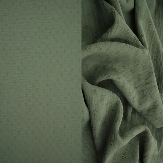 1 Yard Cey Airflow Woven Jacquard Fabric 59/60 Inch Wide 100% Polyester OLIVE VINTAGE {1}