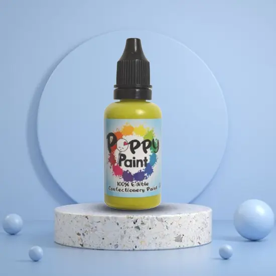 Poppy Paint Avocado Green Edible Paint for Cakes Cookies and Chocolates {5}