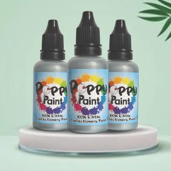 Silver Edible Food Paint Fast Drying Metallic Confectionery Decorating Paint {4}