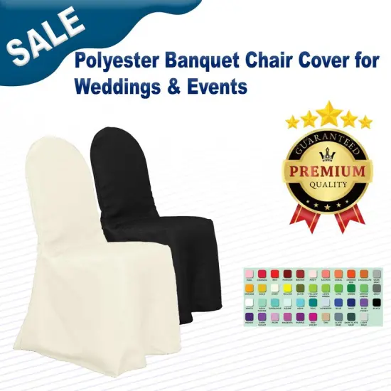 Polyester Banquet Chair Cover for Weddings & Events {2}