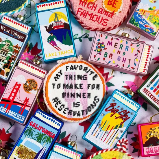 RESERVATIONS NEEDLEPOINT ORNAMENT {2}