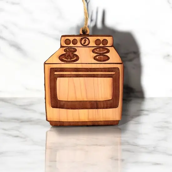 Stove - Cedar Ornament {2}