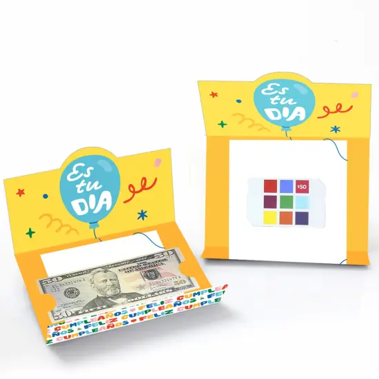 Big Dot of Happiness Feliz Cumpleanos - Happy Birthday Party Money And Gift Card Holders - Set of 8 {3}