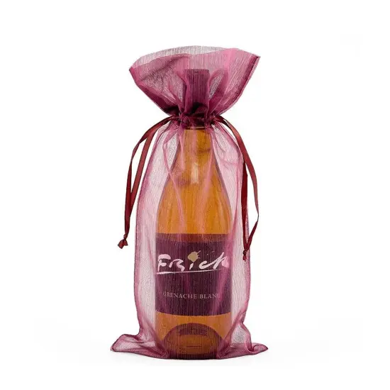 Chic Brushed Organza Wine Bag 6 1/2" x 15" {2}