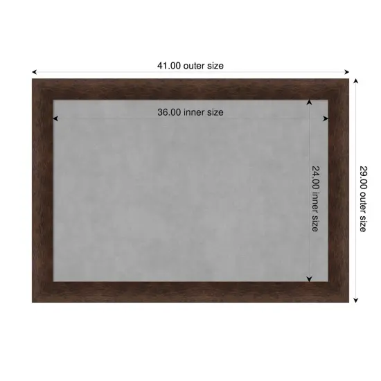 Warm Walnut Wood Framed Magnetic Board {1}