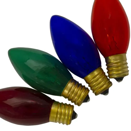 Northlight C7 Transparent Christmas Replacement Bulbs - MultiColor - 4ct {3}